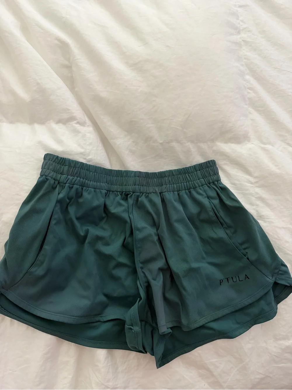 P'tula Teal Green Women's Athletic Shorts